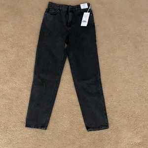Black straight leg jeans
